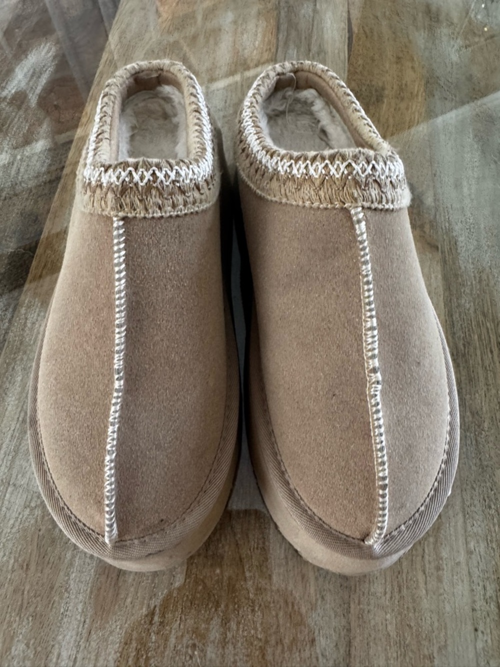 Women’s Cozy Platform Slip-On Slippers - Taupe - Picture 2 of 7